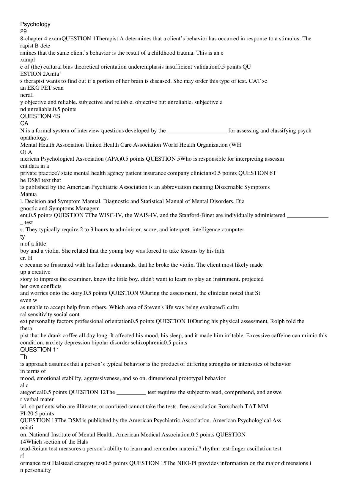 Preview image for Psychology 298-chapter 4 exam